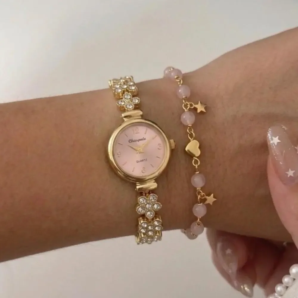 Gold rose mini watch gold
